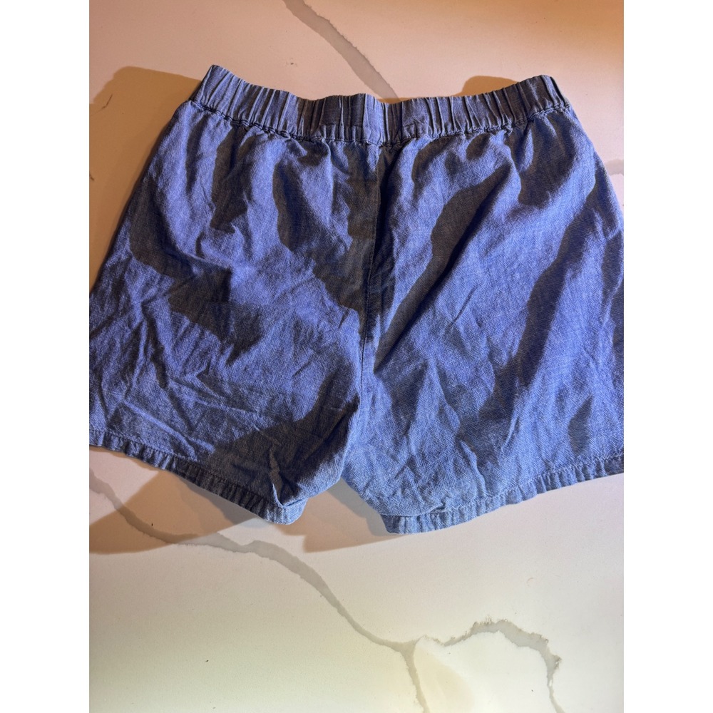 Madwell Womens XS Blue Chambray Pull On Elastic Waist Shorts with Pockets - Picture 3 of 3